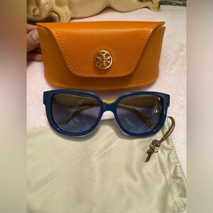 Tory Burch Blue and Yellow Frame Sunglasses